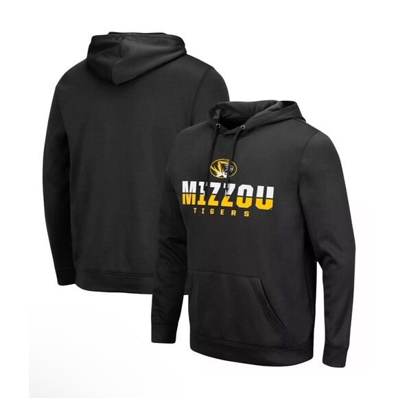 Men's Colosseum Black Missouri Tigers Lantern Pullover Hoodie Size L NWT